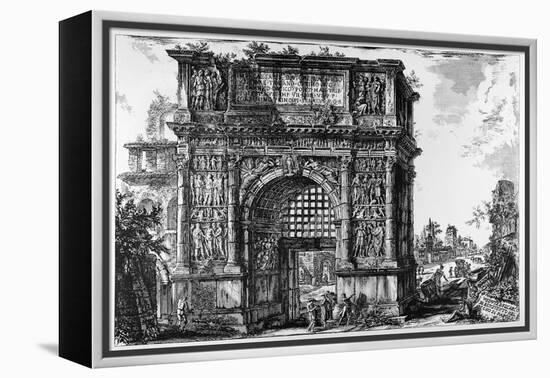 Benevento, Arch of Trajan, C.1747-78-Giovanni Battista Piranesi-Framed Premier Image Canvas