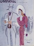 L'Officiel, June 1946 - Robe de L. Mendel-Benito-Framed Premium Giclee Print