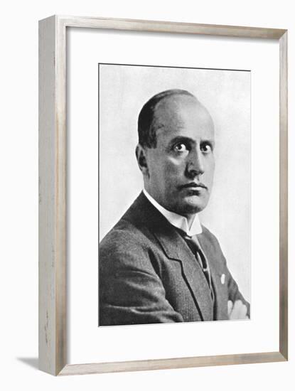 Benito Mussolini, Italian Fascist Dictator, C1930S--Framed Giclee Print