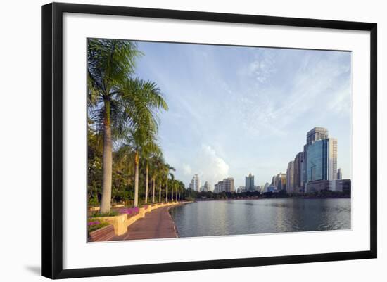 Benjakiti Park Lake, Bangkok, Thailand, Southeast Asia, Asia-Christian Kober-Framed Photographic Print