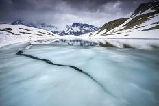 Thawing Alpine Lake, Vanoise National Park, Rhône-Alpes, France, June-Benjamin Barthelemy-Photographic Print