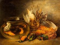 Still Life, Game and Hanging Snipe with Goldfish in a Bowl-Benjamin Blake-Framed Giclee Print