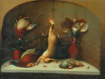 Still Life, Game and Hanging Snipe with Goldfish in a Bowl-Benjamin Blake-Framed Premier Image Canvas