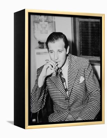 Benjamin 'Bugsy' Siegel (B/W Photo)-American Photographer-Framed Premier Image Canvas