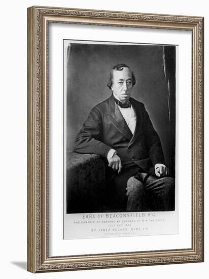 Benjamin Disraeli, 1st Earl of Beaconsfield (1804-188), British Conservative Statesman, 1878-Cornelius Jabez Hughes-Framed Giclee Print