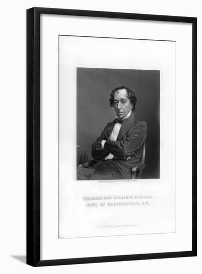 Benjamin Disraeli, 1st Earl of Beaconsfield, English Statesman and Literary Figure-Mayall-Framed Giclee Print