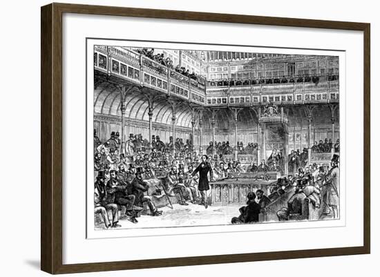 Benjamin Disraeli Introducing His Reform Bill in the House of Commons, C1867-null-Framed Giclee Print