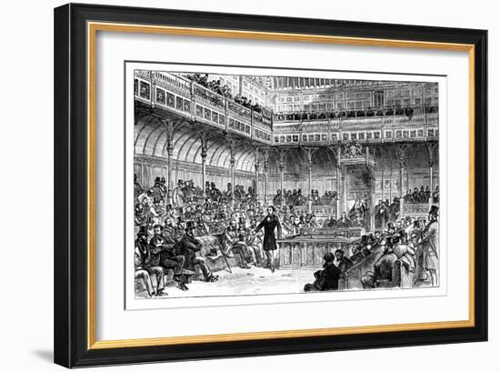 Benjamin Disraeli Introducing His Reform Bill in the House of Commons, C1867-null-Framed Giclee Print