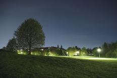 time exposure, beam of light at night, Germany-Benjamin Engler-Framed Photographic Print