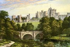 Alnwick Castle, Northumberland, Home of the Duke of Northumberland, C1880-Benjamin Fawcett-Framed Premier Image Canvas