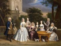 Group Portrait of a Family, in the Grounds of a Country House-Benjamin Ferrers-Giclee Print