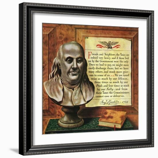 "Benjamin Franklin, 1947," January 18, 1947-John Atherton-Framed Giclee Print