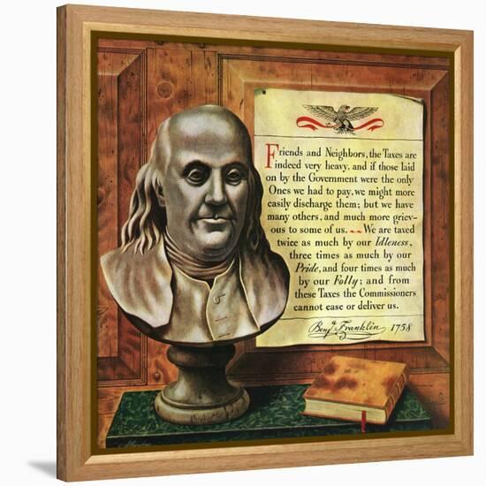 "Benjamin Franklin, 1947," January 18, 1947-John Atherton-Framed Premier Image Canvas