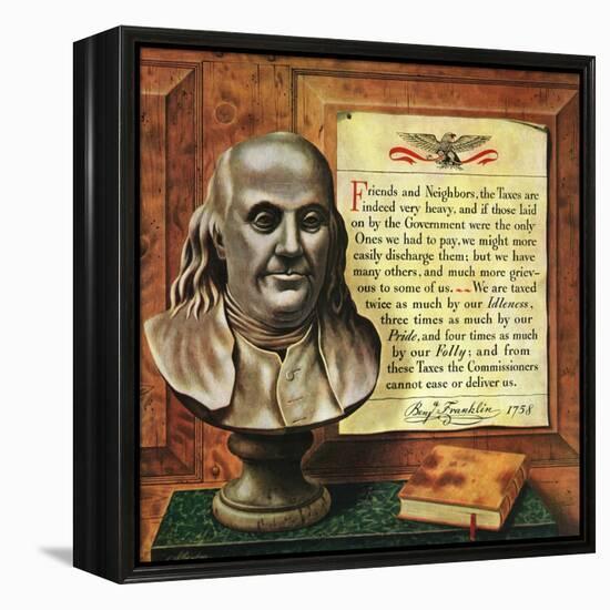 "Benjamin Franklin, 1947," January 18, 1947-John Atherton-Framed Premier Image Canvas