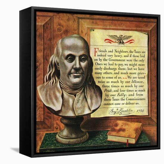 "Benjamin Franklin, 1947," January 18, 1947-John Atherton-Framed Premier Image Canvas