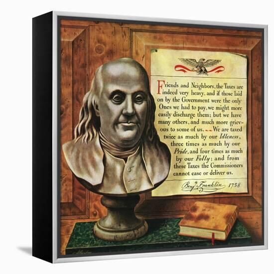 "Benjamin Franklin, 1947," January 18, 1947-John Atherton-Framed Premier Image Canvas