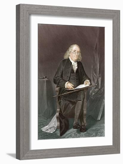 Benjamin Franklin, American Polymath-Science Source-Framed Giclee Print