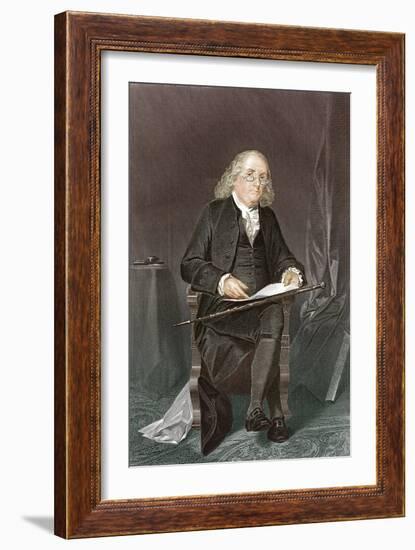 Benjamin Franklin, American Polymath-Science Source-Framed Giclee Print