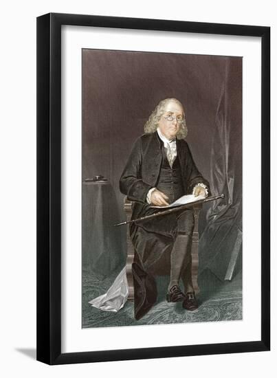 Benjamin Franklin, American Polymath-Science Source-Framed Giclee Print