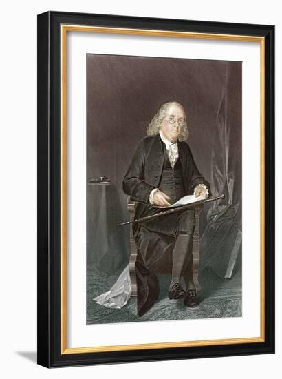 Benjamin Franklin, American Polymath-Science Source-Framed Giclee Print