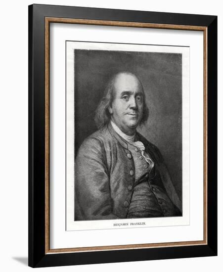 Benjamin Franklin, American Statesman, Printer and Scientist, 20th Century-Joseph Siffred Duplessis-Framed Giclee Print