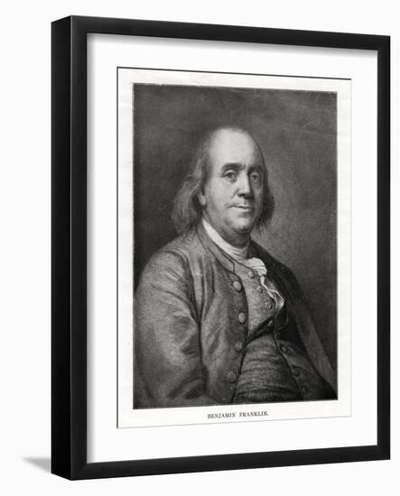 Benjamin Franklin, American Statesman, Printer and Scientist, 20th Century-Joseph Siffred Duplessis-Framed Giclee Print