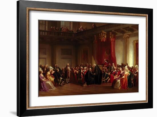 Benjamin Franklin Appearing before the Privy Council-Christian Schussele-Framed Giclee Print