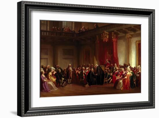 Benjamin Franklin Appearing before the Privy Council-Christian Schussele-Framed Giclee Print