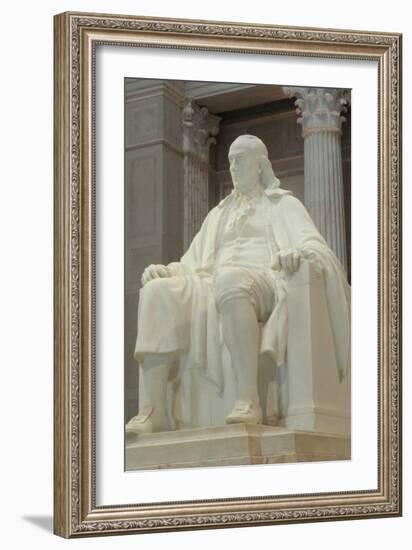 Benjamin Franklin at the Franklin Institute-Daderot-Framed Art Print