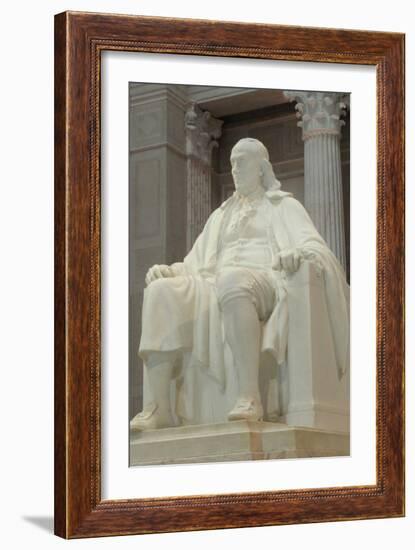 Benjamin Franklin at the Franklin Institute-Daderot-Framed Art Print