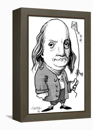 Benjamin Franklin, Caricature-Gary Gastrolab-Framed Premier Image Canvas