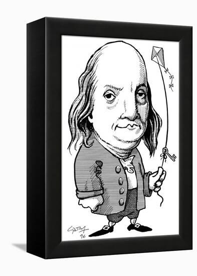 Benjamin Franklin, Caricature-Gary Gastrolab-Framed Premier Image Canvas
