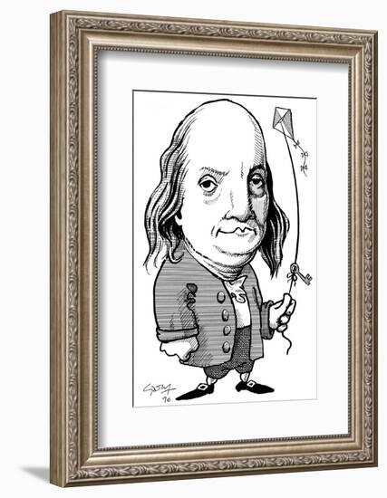 Benjamin Franklin, Caricature-Gary Gastrolab-Framed Photographic Print