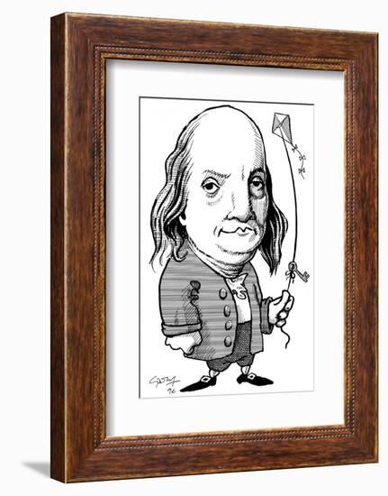 Benjamin Franklin, Caricature-Gary Gastrolab-Framed Photographic Print