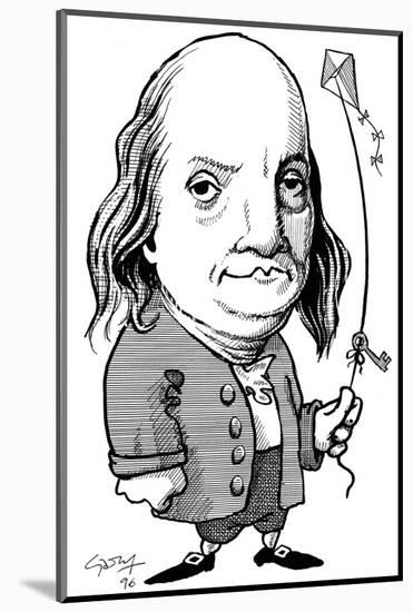 Benjamin Franklin, Caricature-Gary Gastrolab-Mounted Photographic Print