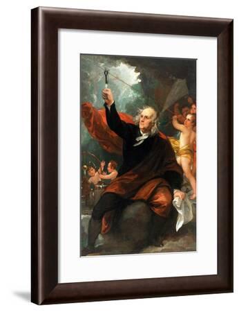 Benjamin Franklin Drawing Electricity from the Sky Art Print by