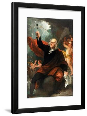 Benjamin Franklin Drawing Electricity from the Sky Art Print by