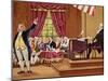 Benjamin Franklin Gesturing and Speaking in Constitutional Convention-null-Mounted Giclee Print