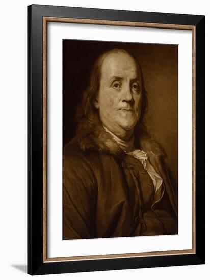 Benjamin Franklin in Fur Collar-Joseph-Siffrede Duplessis-Framed Art Print
