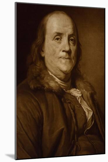 Benjamin Franklin in Fur Collar-Joseph-Siffrede Duplessis-Mounted Art Print