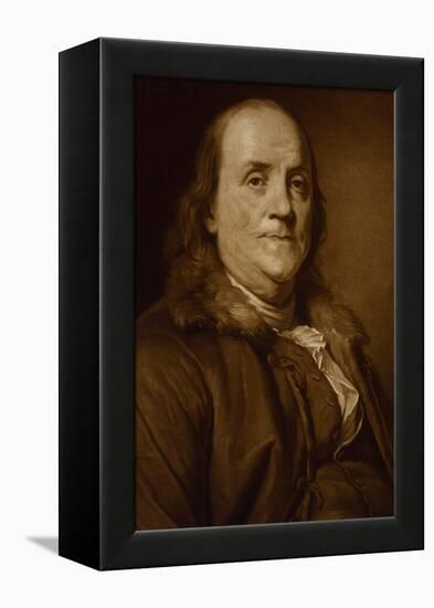 Benjamin Franklin in Fur Collar-Joseph-Siffrede Duplessis-Framed Stretched Canvas