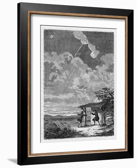 Benjamin Franklin's Conducting His Lightning Experiments in Philadelphia-Guiguet-Framed Art Print