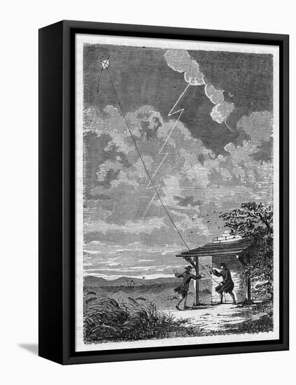 Benjamin Franklin's Conducting His Lightning Experiments in Philadelphia-Guiguet-Framed Stretched Canvas