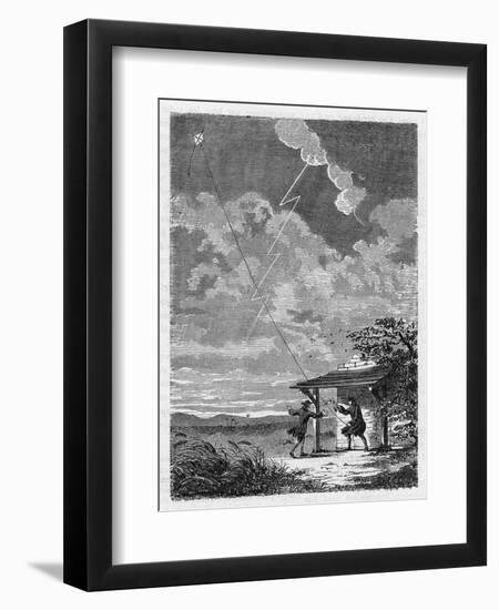 Benjamin Franklin's Conducting His Lightning Experiments in Philadelphia-Guiguet-Framed Premium Giclee Print