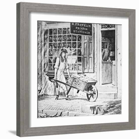 Benjamin Franklin's Printing Shop-null-Framed Giclee Print