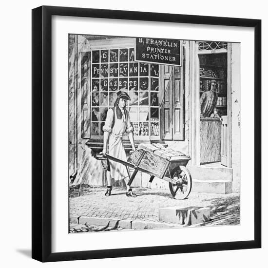 Benjamin Franklin's Printing Shop-null-Framed Giclee Print