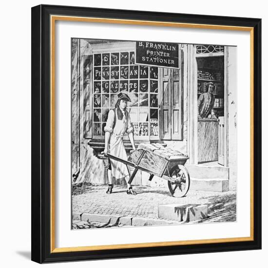 Benjamin Franklin's Printing Shop-null-Framed Giclee Print