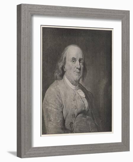 Benjamin Franklin the American Statesman Scientist and Philosopher in Later Life-null-Framed Photographic Print