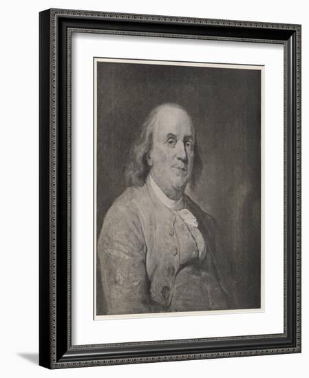 Benjamin Franklin the American Statesman Scientist and Philosopher in Later Life-null-Framed Photographic Print