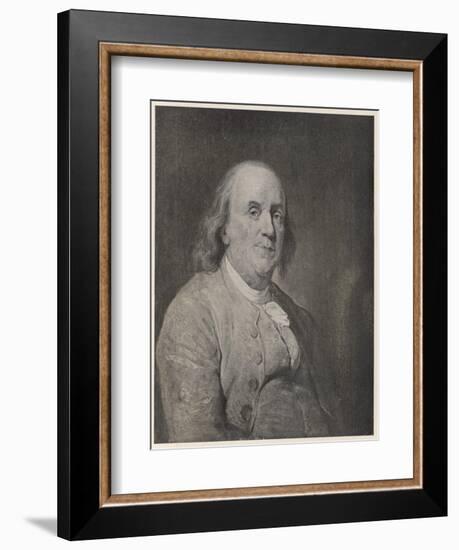 Benjamin Franklin the American Statesman Scientist and Philosopher in Later Life-null-Framed Photographic Print